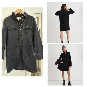 Madewell Denim Popover Mini Shirtdress